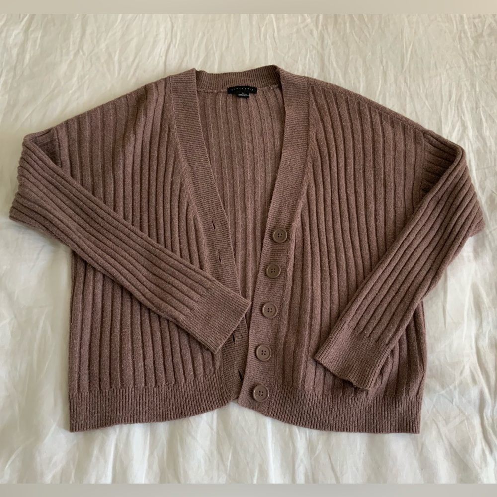 Evereve Sanctuary Button Down Cardigan Sz Small